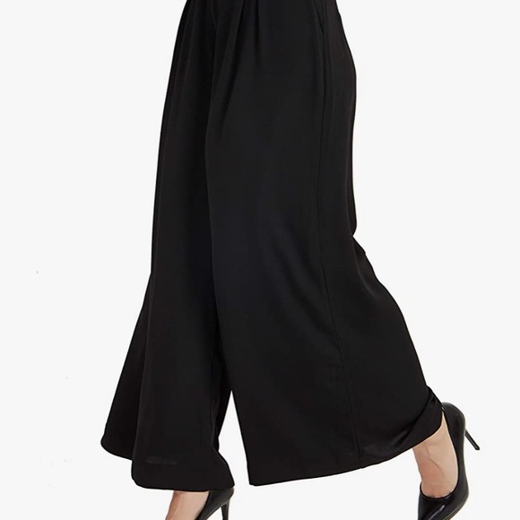 Women High Waist Casual Wide Leg Long Palazzo Pants Trousers - Picture 4 of 5